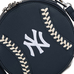 MLB New York Yankees Leather Circle Crossbody Bag