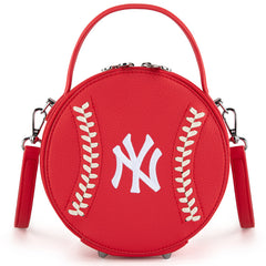 MLB New York Yankees Leather Circle Crossbody Bag