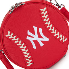 MLB New York Yankees Leather Circle Crossbody Bag