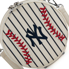 MLB New York Yankees Leather Circle Crossbody Bag