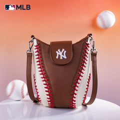 MLB New York Yankees Leather Crossbody Bag