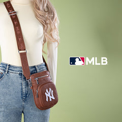 MLB New York Yankees Crossbody Bag-Brown