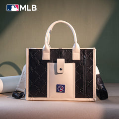 MLB San Francisco Giants Leather Stitched Crossbody Bag-Black