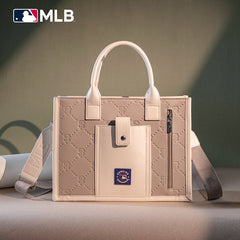 MLB San Francisco Giants Leather Stitched Crossbody Bag-Camel