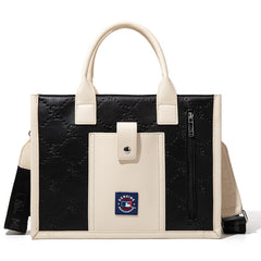 MLB Chicago White Sox Leather Stitched Crossbody Bag-Black