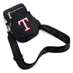 MLB Texas Rangers Crossbody Bag-Black