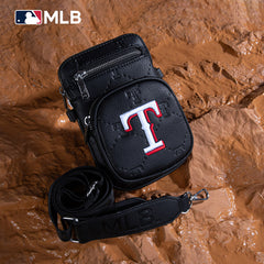 MLB Texas Rangers Crossbody Bag-Black