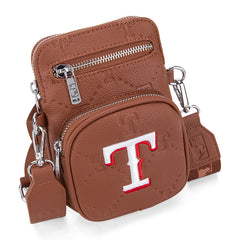 MLB Texas Rangers Crossbody Bag-Brown