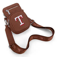 MLB Texas Rangers Crossbody Bag-Brown