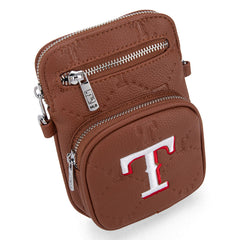 MLB Texas Rangers Crossbody Bag-Brown