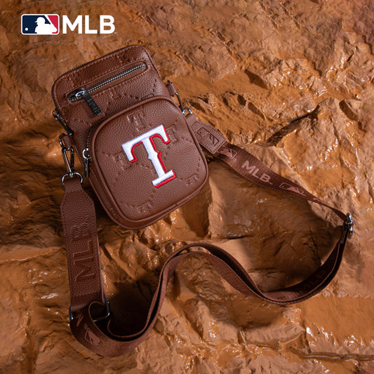 MLB Texas Rangers Crossbody Bag-Brown