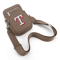 MLB Texas Rangers Crossbody Bag-Camel