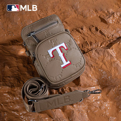 MLB Texas Rangers Crossbody Bag-Camel