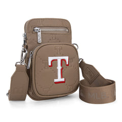 MLB Texas Rangers Crossbody Bag-Camel