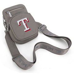 MLB Texas Rangers Crossbody Bag-Grey