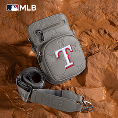 MLB Texas Rangers Crossbody Bag-Grey