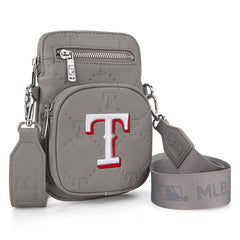 MLB Texas Rangers Crossbody Bag-Grey