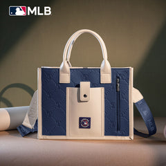 MLB Texas Rangers Leather Stitched Crossbody Bag-Blue