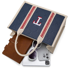 MLB Texas Rangers Leather Stitched Crossbody Bag-Blue