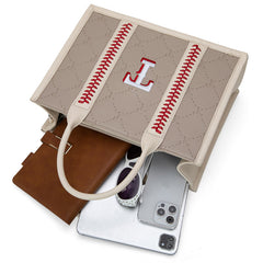 MLB Texas Rangers Leather Stitched Crossbody Bag-Camel