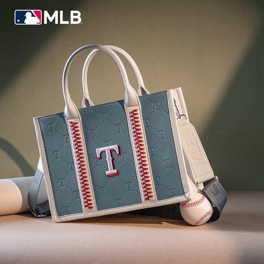 MLB Texas Rangers Leather Stitched Crossbody Bag-Jean