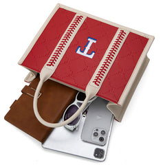 MLB Texas Rangers Leather Stitched Crossbody Bag-Red