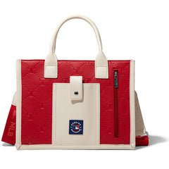 MLB Texas Rangers Leather Stitched Crossbody Bag-Red