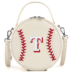 MLB Texas Rangers Leather Circle Crossbody Bag