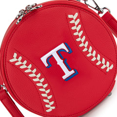 MLB Texas Rangers Leather Circle Crossbody Bag