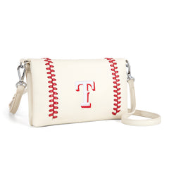 MLB Texas Rangers Leather Crossbody Purse