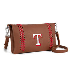 MLB Texas Rangers Leather Crossbody Purse