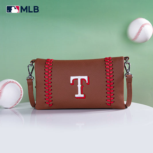 MLB Texas Rangers Leather Crossbody Purse