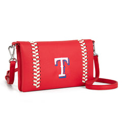 MLB Texas Rangers Leather Crossbody Purse