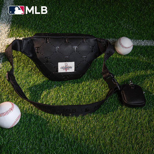 MLB Texas Rangers Fanny Pack/Chest Bag/Belt Bag-Black