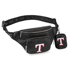 MLB Texas Rangers Fanny Pack/Chest Bag/Belt Bag-Black