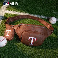 MLB Texas Rangers Fanny Pack/Chest Bag/Belt Bag-Brown