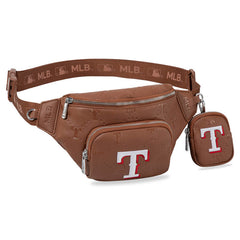 MLB Texas Rangers Fanny Pack/Chest Bag/Belt Bag-Brown