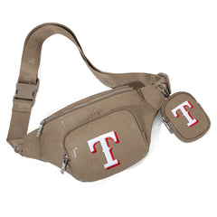 MLB Texas Rangers Fanny Pack/Chest Bag/Belt Bag-Camel