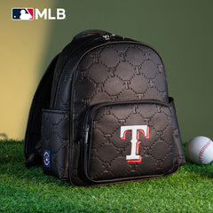 MLB Texas Rangers Sports Baseball Backpack-Black