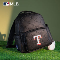 MLB Texas Rangers Sports Baseball Backpack-Black