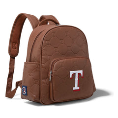 MLB Texas Rangers Sports Baseball Backpack-Brown