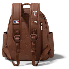 MLB Texas Rangers Sports Baseball Backpack-Brown