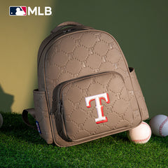 MLB Texas Rangers Sports Baseball Backpack-Camel