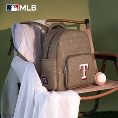 MLB Texas Rangers Sports Baseball Backpack-Camel