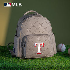 MLB Texas Rangers Sports Baseball Backpack-Grey