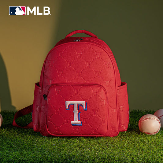 MLB Texas Rangers Sports Baseball Backpack-Red