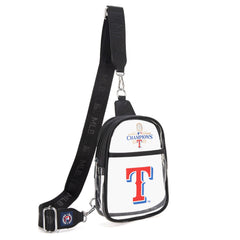 MLB-TB30-001   MLB Texas Rangers Clear Mini Sling Stadium Bag