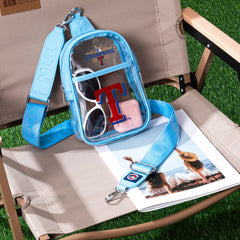 MLB-TB30-001   MLB Texas Rangers Clear Mini Sling Stadium Bag