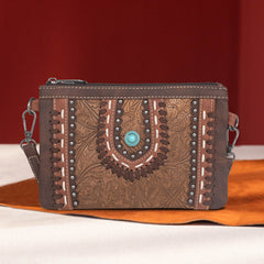 MW1065-181 Montana West Embossed Collection Crossbody/Wristlet