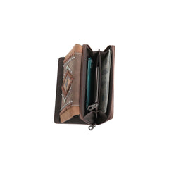 Montana West Aztec Tooled Collection Western Wallet